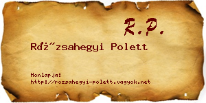 Rózsahegyi Polett névjegykártya